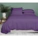 Kamas 1 Piece Solid Oversized Queen Plum Duvet Cover 100% Egyptian Cotton 600 Thread Count with Zipper & Corner Ties Luxurious Quality