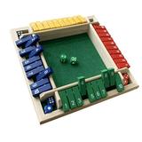 ALSLIAO 4 Players Shut The Box Board Game Wooden Board Table Math Game Drinking Game