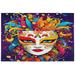 Dreamtimes 500 Pieces Mardi Gras Carnival Mask Feathers Jigsaw Puzzle for Adults Teens Kids Fun Family Game for Holiday Toy Gift Home Decor