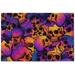 Dreamtimes Skull Pattern Trend Colors Purple Orange Blue Halloween Day of The Dead Jigsaw Puzzles 500 Pieces Puzzle for Adults Kids DIY Gift