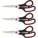 3pcs Scissors Multipurpose Office Scissors 21.6cm/8.5 Inch Ultra Sharp Shears Comfort-Grip Handles Household Scissors Sturdy Sharp Craft Supplies Right/Left Hande