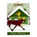 Hidove Acrylic Clipboard Running Reindeer and Bird in Snowy Landscape Standard A4 Letter Size Clipboards with Gold Low Profile Clip Art Decorative Clipboard 12 x 8 inches