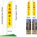 Grand Opening Advertising Feather Banner Swooper Flag Sign With Flag Pole Kit And Ground Stake Yellow