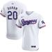 Ezequiel Duran Men's Nike White Texas Rangers Home Elite Custom Jersey