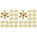 Transparent Gold and Silver Snowflake DIY Pendant Christmas Accessories Six Petals Acrylic Crystal Snowflakes Mini Pendants Ornament 40 Pcs Jewelry Favors Xmas Gifts Charms for Handmade Decor Making