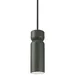 Justice Design Group Tall Hourglass Mini Pendant Light - CER-6510-PWGN-MBLK-LED1-700-RIGID