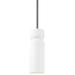 Justice Design Group Tall Hourglass Mini Pendant Light - CER-6510-WHT-NCKL-LED1-700-RIGID