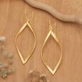 Eyes of Glory,'Modern High-Polished 18k Gold-Plated Dangle Earrings'