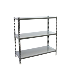 SimonRack Simonclick schraubenloses Metallregal 3 Böden. Farbe ANTHRAZIT/VERZINKT 1000x1100x300 mm Image