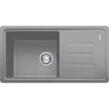 Franke Malta Kitchen Sink & Drainer Stone Single Bowl in Grey Granite