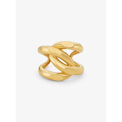 Michael Kors Oversized Precious Metal-Plated Brass Curb-Link Cuff Gold One Size