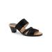 Extra Wide Width Women's Maxine Sandal by Trotters in Black Mini Dot (Size 10 WW)