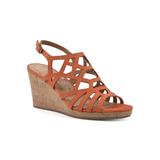 Women's Flaming Sandal by White Mountain in Orange Fabric (Size 11 M)