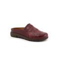 Extra Wide Width Women's San Marc Tooled Casual Mule by SoftWalk in Dark Red (Size 9 WW)