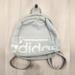 Adidas Bags | Adidas Mini Backpack In Sky Blue, Gray, And White | Color: Blue/White | Size: Os