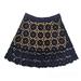 Michael Kors Skirts | Michael Kors Women Crochet Lace Navy Blue Nude Lining A-Line Mini Skirt Size M | Color: Blue/Tan | Size: M