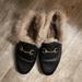 Gucci Shoes | Authentic Gucci Princetown Leather Black Mules With Fur | Color: Black | Size: 6.5