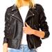 Free People Jackets & Coats | Free People Faux Leather Studded Motorcycle Jacket | Color: Black | Size: M