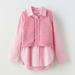 Zara Shirts & Tops | Nwt Zara Button Down Shirt Sweater Vest Combo Set | Color: Pink | Size: 14g