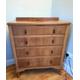 Vintage Art Deco Four Drawer Chest Of Drawers Burr Walnut And Teak