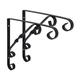 URANUS Black Shelf Brackets Decorative Antique Victorian Steel Wall Shelving System - 4 Sizes