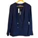 J. Crew Jackets & Coats | Nwt J. Crew Navy Blue Tall French Girl 365 Crepe Wrap Front Blazer | Color: Blue/Gold | Size: 2