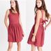 Madewell Dresses | Alexa Chung For Madewell Bow Back Apron Dress Size 8 Rustic Red Side Pockets | Color: Red | Size: 8