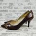 Michael Kors Shoes | Michael Kors Haya Pump Leather Slip-On Brown Business Casual Heels D1002 | Color: Brown | Size: 7.5