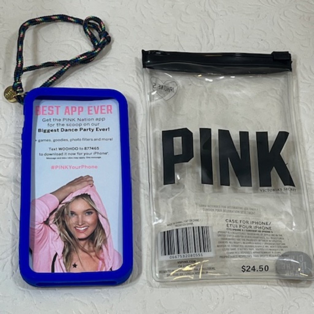 Pink Victoria's Secret Cell Phones & Accessories | Victoria's Secret Pink Blue Soft Iphone 5 Cell Case Cover 2.5"X5" New | Color: Blue | Size: 2.5"X5"