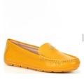 Coach Shoes | Marley Leather Logo Slip-On Driver Loafers | Color: Yellow | Size: 8.5