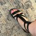 Michael Kors Shoes | Michael Kors Judie Black Leather Double Buckle Gladiator Sandal | Color: Black | Size: 9