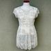 Anthropologie Dresses | Anthropologie Let Me Be Beaded Mesh Mini Dress | Color: White | Size: M