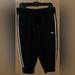 Adidas Pants & Jumpsuits | Adidas Capris Sweatpants Black Large | Color: Black/White | Size: L