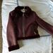 Anthropologie Jackets & Coats | Faux Shearling Burgundy Bomber. | Color: Red | Size: S