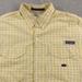 Columbia Shirts | Columbia Pfg Shirt Mens L Super Bonehead Yellow Button Vented Fishing | Color: Blue/Yellow | Size: L