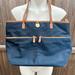 Michael Kors Bags | Final Price: Michael Kors Kempton Nylon Tote Bag Purse Navy W/ Gold Fabric Liner | Color: Blue/Brown | Size: Os