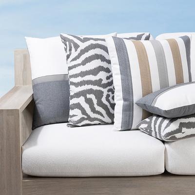 Serene Indoor/Outdoor Pillow Collection by Elaine Smith - Mono, 12" x 20" Lumbar Mono - Frontgate