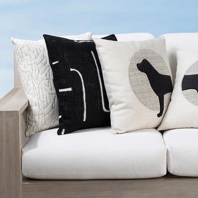 Unconditional Woof Indoor/Outdoor Pillow Collection by Elaine Smith - Synchronize, 12" x 20" Lumbar Synchronize - Frontgate