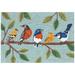 Birds on a Branch Door Mat - Blue, 24" x 60" - Frontgate