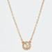Coach Jewelry | Coach Open Circle Stone Crystal Gold Tone Necklace | Color: Gold | Size: Os
