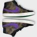 Nike Shoes | Nike Men's 8.5 Blazer Sb Black Varsity Purple Volt Sneakers Suede Vintage 2010 | Color: Black/Brown | Size: 8.5