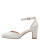 Tamaris Damen Klassische Pumps, Frauen Absatzschuhe,Abendschuhe,Court Shoes,stöckelschuhe,Absatzschuhe,high Heels,Heels,White Leather,41 EU