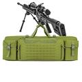 ZAANU Double Rifle Bag, Tactical Rifle Case Rifle Bag, Soft Padded Game Bag for Rifle Large Military Hunting Shotgun, with Lockable Compartment for Rifle and Ammunition (
