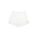 Adidas Athletic Shorts: White Print Activewear - Women's Size Small