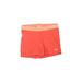 Nike Athletic Shorts: Orange Color Block Activewear - Women's Size Large