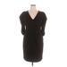 Black Halo Casual Dress - Sheath V Neck 3/4 sleeves: Black Print Dresses - Women's Size 14