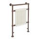 Milano Elizabeth - 600W Traditional Brushed Bronze Electric Heated Towel Rail Radiator with Cast Iron Style Insert - 930mm x 620mm