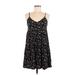 Final Touch Casual Dress - Slip dress: Black Floral Dresses - Women's Size Small