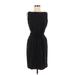 Ann Taylor Casual Dress - Sheath: Black Solid Dresses - Women's Size 8