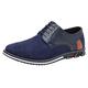 CUTeFiorino Low Shoes Men's Trainers Shoes Without Laces Men's Breathable Comfortable Business Lace-Up Shoes for Work Leisure Plain Leather Shoes for Men, Z Jsjme Blue, 12.5 UK